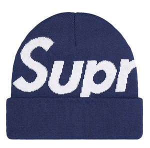 SUPREME NAVY BIG LOGO BEANIE