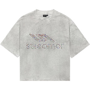 STILE DÉ AMOR GREY COLORÃTO RHINESTONE TEE