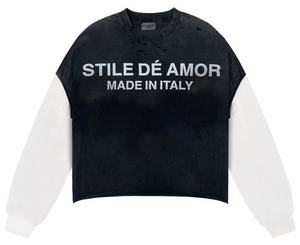 STILE DÉ AMOR NERO SU BIANCO L/S