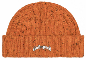 GODSPEED ORANGE SPECKLED OG LOGO BEANIE