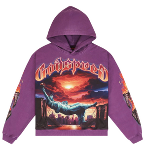GODSPEED GRAPE BURNT BRIDGES HOODIE