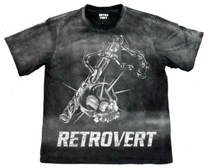 RETROVERT BLACK SKULL TEE
