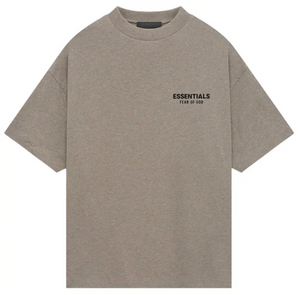 ESSENTIALS HEATHER GREY JERSEY CREWNECK TEE