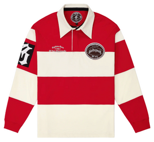GODSPEED RED/CREAM CLASSIC FIELD RUGBY L/S
