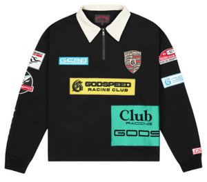 GODSPEED BLACK GRC QUARTER ZIP POLO