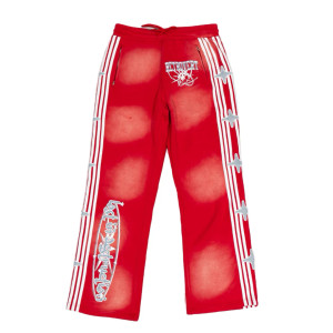 RETROVERT RED STUDDED DESTRUCTION PANTS