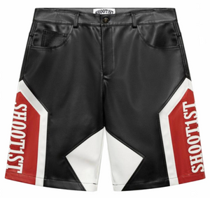 SHOOT1ST MOTO LEATHER SHORTS