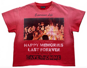 DAVEN HOMME RED HAPPY MEMORIES TEE