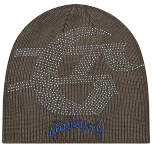 GODSPEED OLIVE/BLUE STUDDED BEANIE