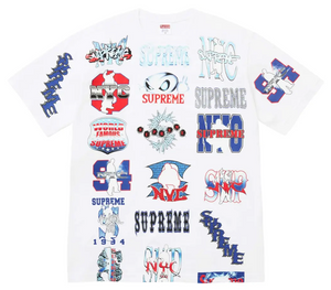 SUPREME WHITE FLASH TEE