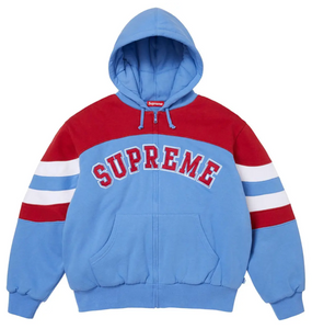 SUPREME LIGHT BLUE/RED FILLED ZIP