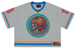 GODSPEED GREY/BLUE/ORANGE FIRST DOWN JERSEY