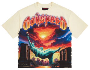 GODSPEED BONE BURNT BRIDGES TEE