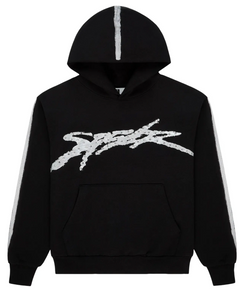 SP5DER BLACK SCREAMING EAGLE HOODIE
