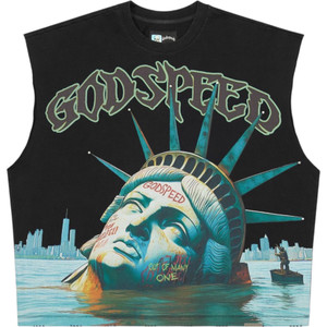 GODSPEED BLACK SUNKEN LIBERTY SLEEVELESS TEE