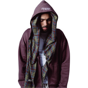 BLANCO LANE BURGUNDY SCARF ZIP