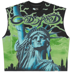 GODSPEED LIME VOLTAGE SLEEVELESS TEE