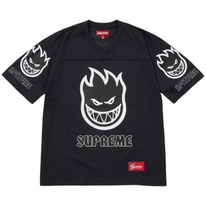 SUPREME BLACK SPITFIRE FOOTBALL JERSEY