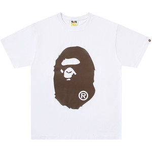 BAPE WHITE/BROWN BIG APE HEAD TEE