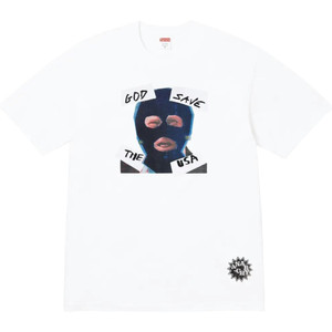 SUPREME WHITE GOD SAVE US TEE