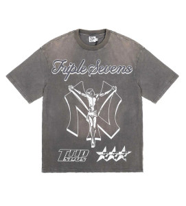 TRIPLE SEVENS GREY NY SAVIOR TEE