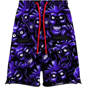 VERTABRAE PURPLE SKULL SHORTS