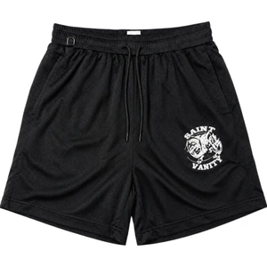 SAINT VANITY BLACK MESH SHORTS