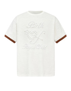 BIRTH OF A ROYAL CHILD WHITE PEARL PATCHWORK TEE