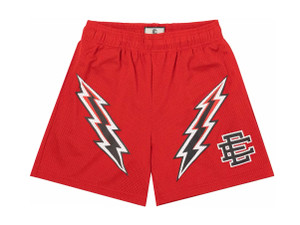 ERIC EMANUEL RED LIGHTNING BOLT SHORTS