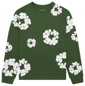 DENIM TEARS GREEN COTTON WREATH L/S