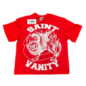SAINT VANITY RED/WHITE GRIFFIN TEE