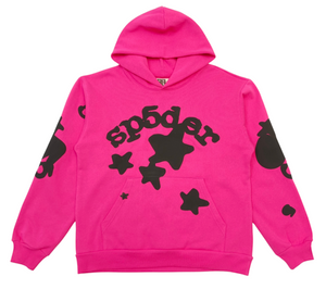 SP5DER PINK BELUGA HOODIE