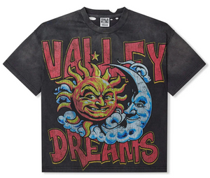 VALE FOREVER BLACK THRASHED SUN TEE