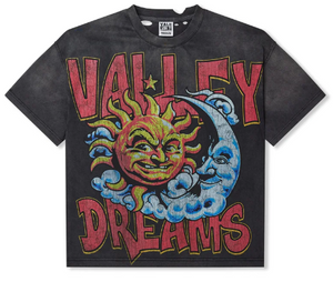 VALE FOREVER BLACK THRASHED SUN TEE