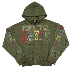 MSYTE GREEN GRAFFITI ZIP