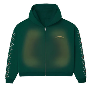 HMDD GREEN BEAN CRYSTAL ZIP