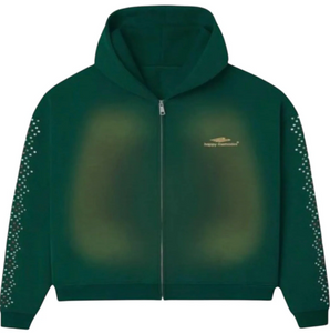 HMDD GREEN BEAN CRYSTAL ZIP