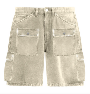 PRESTIGE CREAM DEERSKIN RHINESTONE SHORTS