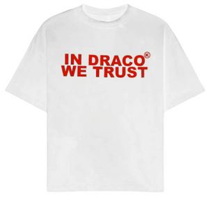 KIXKZ WHITE/RED IN DRACO WE TRUST TEE