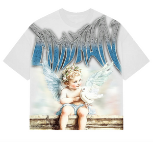 MIXED EMOTION DOVE RHINESTONE TEE