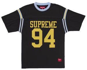 SUPREME BLACK SPLIT S/S FOOTBALL JERSEY