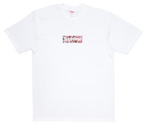 SUPREME WHITE MURAKAMI COVID-19 RELIEF BOX LOGO TEE