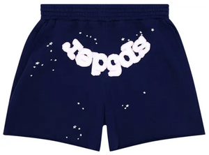 SP5DER NAVY/WHITE OG WEB LOGO SHORTS