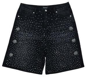 FRATERNAL WASHED BLACK ASTRO JORTS