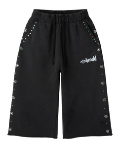 HMDD FLOWER STUDDED 3/4 SHORTS