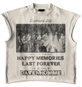 DAVEN HOMME HAPPY MEMORIES CUT OFF TEE