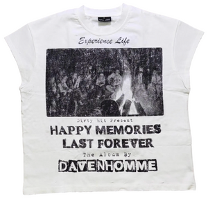 DAVEN HOMME HAPPY MEMORIES CUT OFF TEE