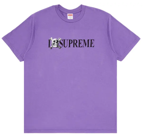 SUPREME PURPLE SKULL TEE