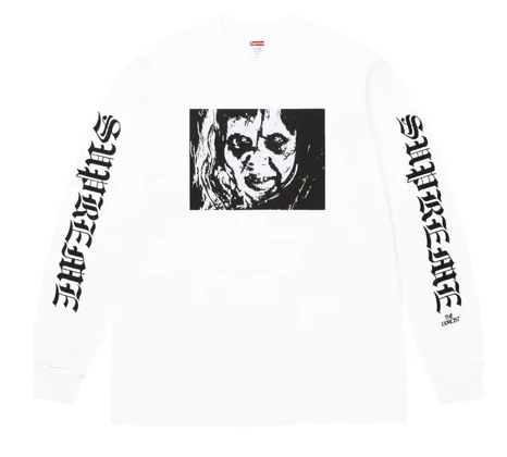 SUPREME X THE EXORCIST WHITE MOTHER L/S TEE