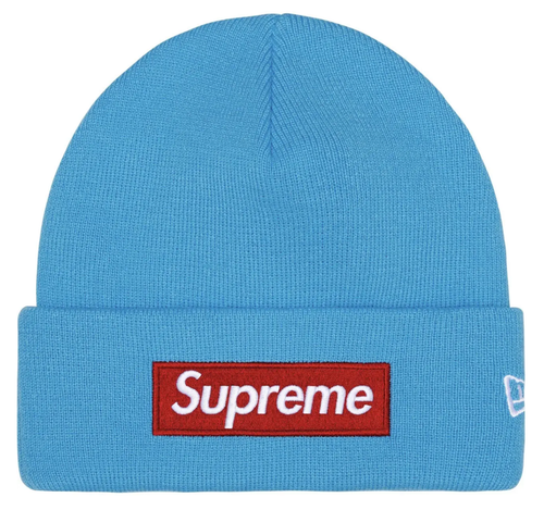 SUPREME X NEW ERA BLUE BOX LOGO BEANIE